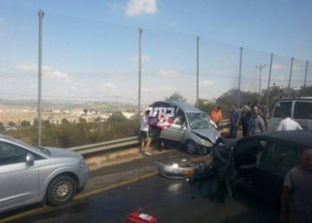 בעקבות כתם שמן: התנגשות בין שני כלי רכב בעוקף חוסאן