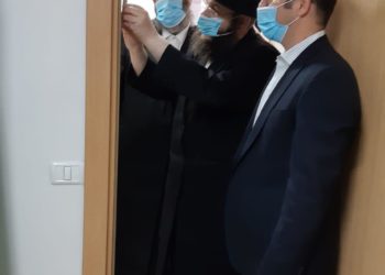 מעמד קביעת מזוזות במרכז הרפואי החדש של לאומית בביתר