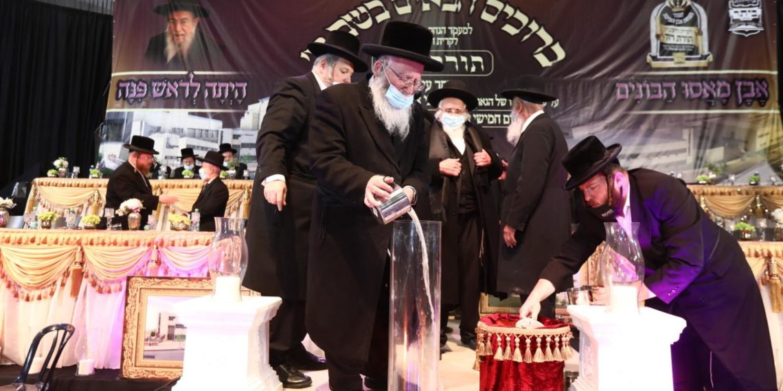 במעמד רב רושם: הונחה אבן הפינה לקרית הישיבות בביתר עילית