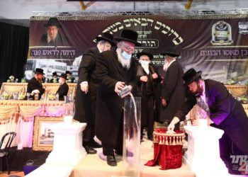 במעמד רב רושם: הונחה אבן הפינה לקרית הישיבות בביתר עילית