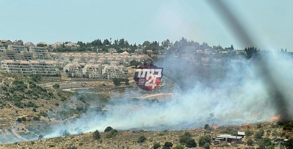 עקב עומס החום: דליקת ענק בשדות מסביב לביתר